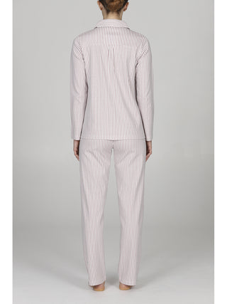 Pigiama cardigan rigato in caldo cotone
