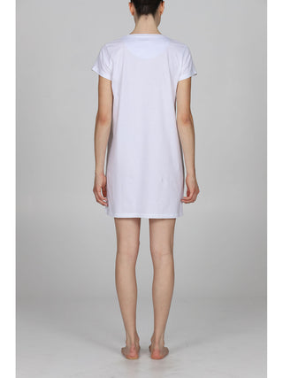 Maxi T-shirt Con Stampa In Puro Cotone