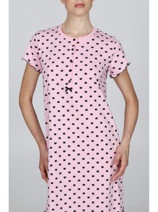 Camicia Da Notte Con Fiocco In Raso