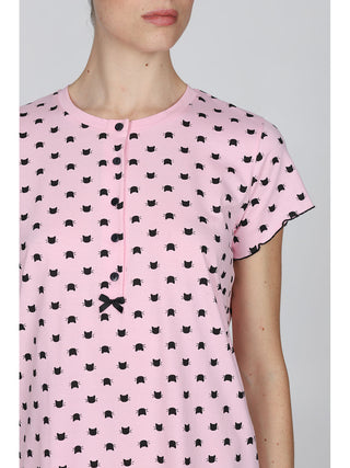 Camicia Da Notte Con Fiocco In Raso