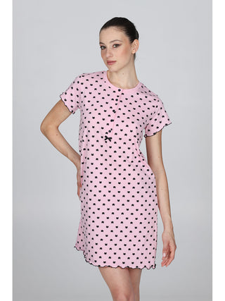 Camicia Da Notte Con Fiocco In Raso