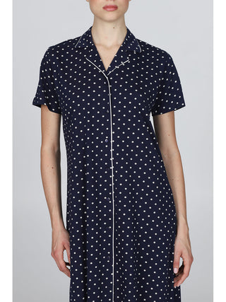 Elegante Camicia Da Notte Con Colletto