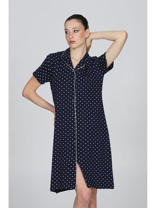 Elegante Camicia Da Notte Con Colletto