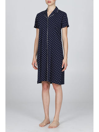 Elegante Camicia Da Notte Con Colletto