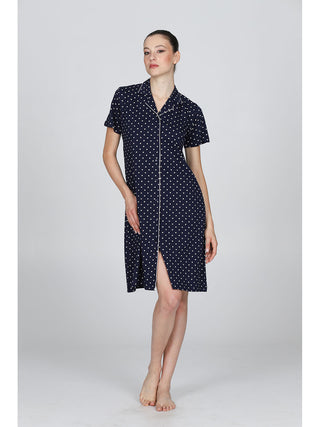 Elegante Camicia Da Notte Con Colletto