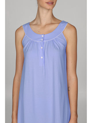 Camicia da notte spalla larga con profilo in raso Alpina