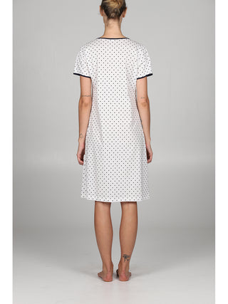 Elegante camicia da notte mezza manica serafino Pois Alpina