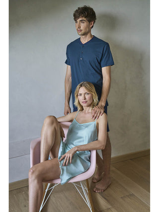 Frizzante camicia da notte in raso Acqua Alpina