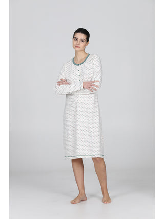 Camicia da notte in caldo interlock pois Alpina