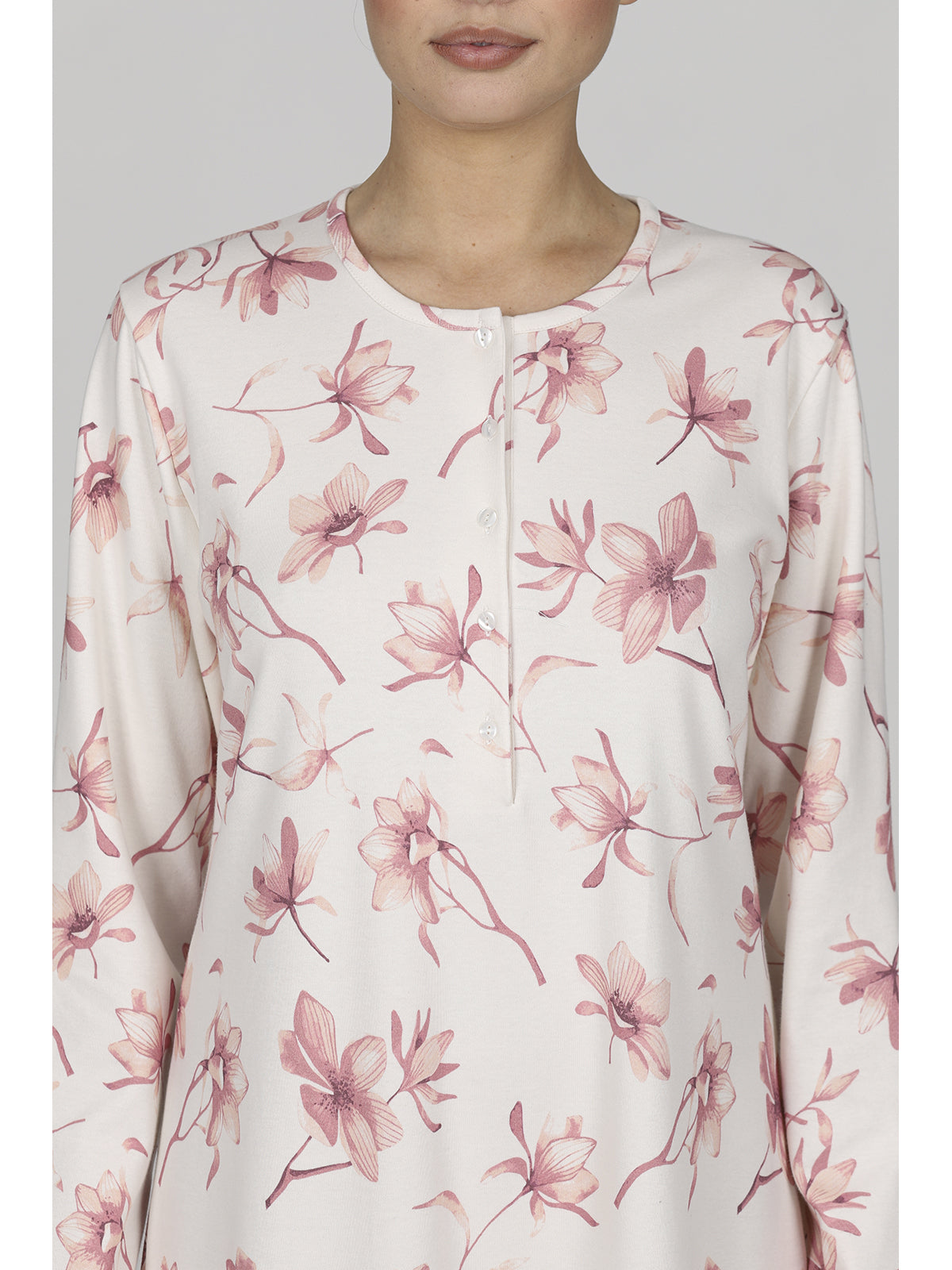 Elegante camicia da notte a fiori