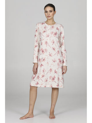 Elegante camicia da notte a fiori