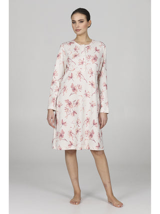 Elegante camicia da notte a fiori