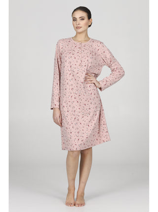 Comoda e calda camicia da notte a fiori