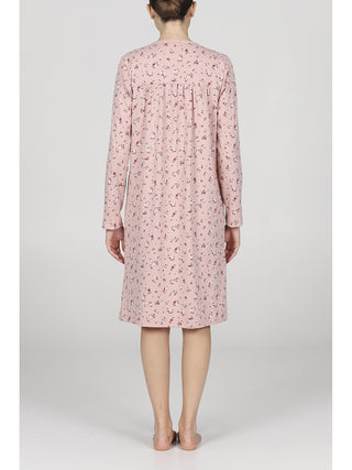 Comoda e calda camicia da notte a fiori