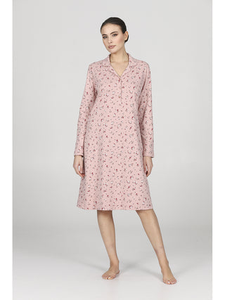 Comoda e calda camicia da notte a fiori