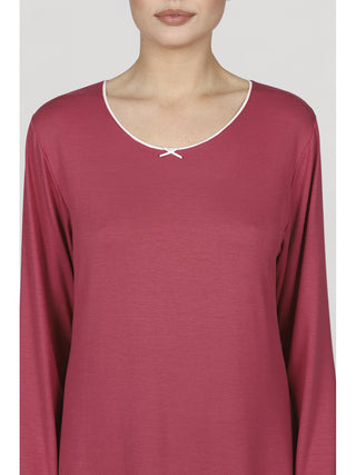 Morbida camicia da notte in tinta unita