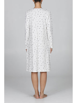 Camicia da notte manica lunga in puro cotone