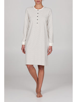 Camicia da notte  serafino in traspirante cotone Cuori Alpina