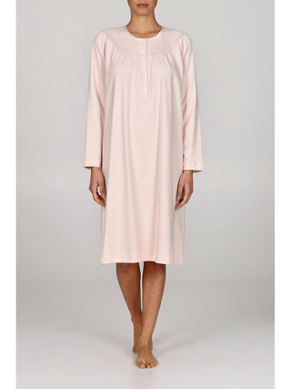 Raffinata camicia da notte con pinces in interlock di puro cotone annrosa Alpina