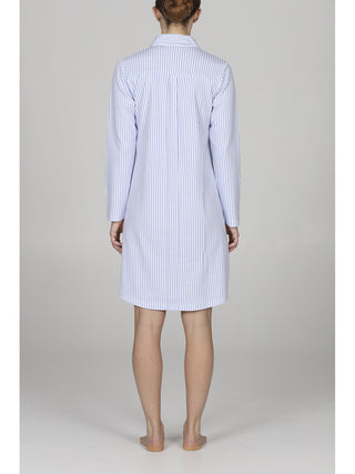 Camicia da notte aperta a righine