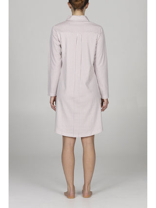 Camicia da notte aperta a righine