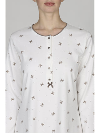 Camicia da notte disegno fiocchetti