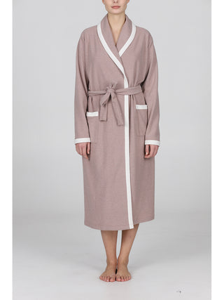 Vestaglia sciallata in caldo pile annbeige Alpina