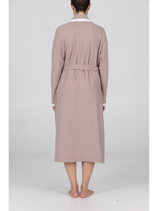 Vestaglia sciallata in caldo pile annbeige Alpina