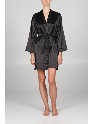 Vestaglia kimono in lucente raso annnero Alpina
