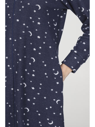 Vestagliacon zip in caldo jacquard di cotone