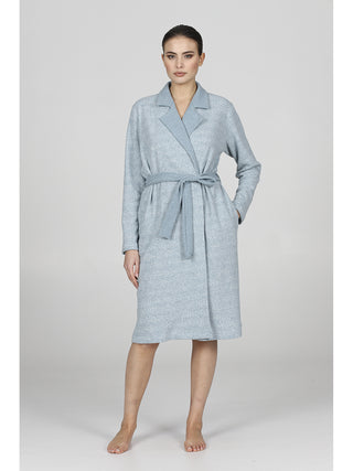 Vestaglia in caldo jacquard di cotone