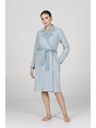 Vestaglia in caldo jacquard di cotone