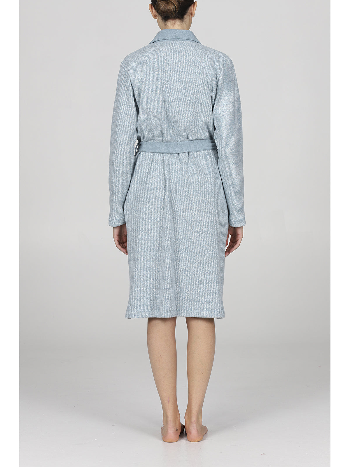 Vestaglia in caldo jacquard di cotone