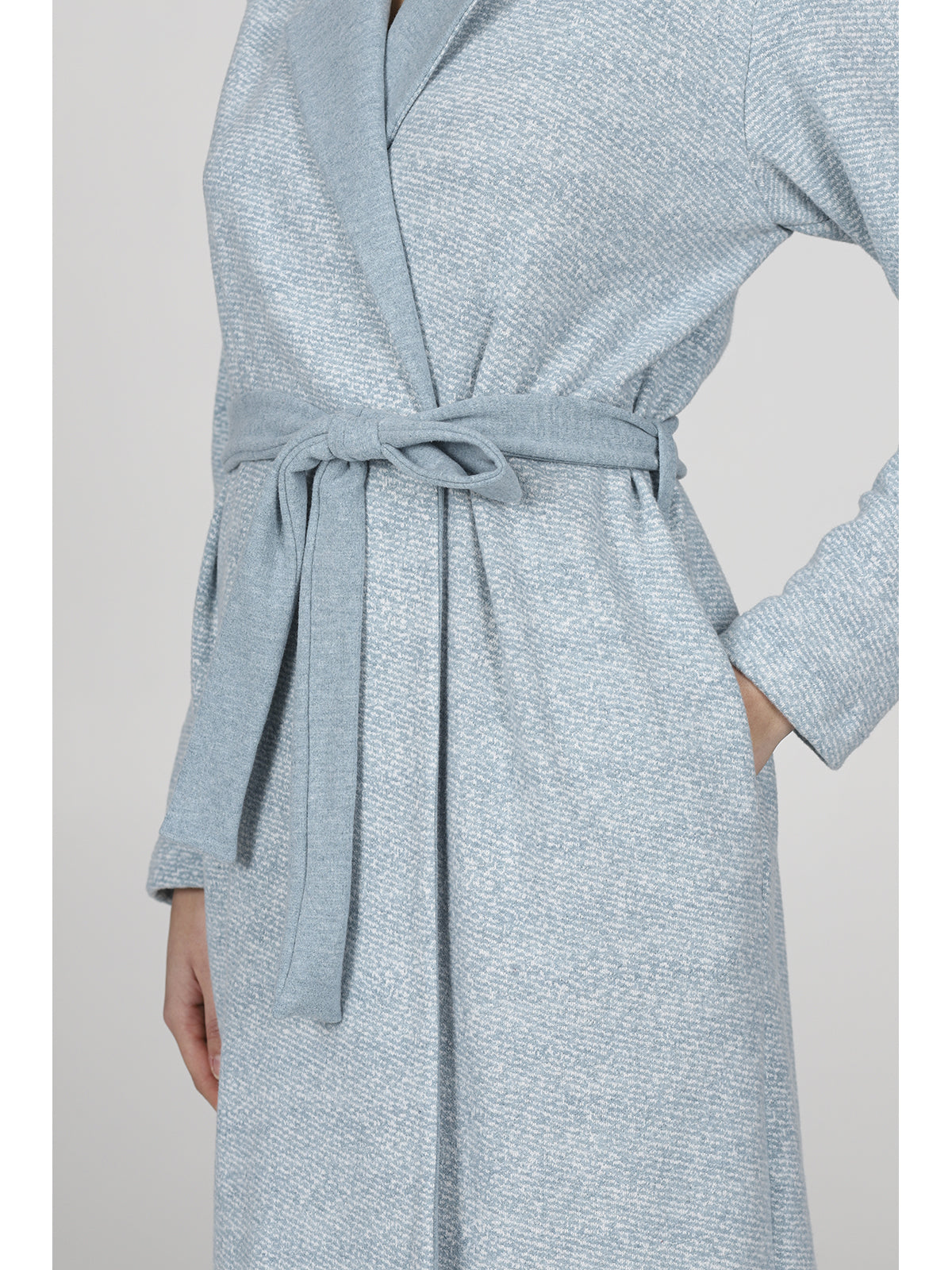 Vestaglia in caldo jacquard di cotone