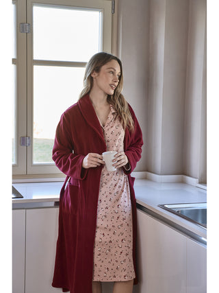 Vestaglia sciallata in caldo pile