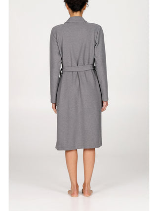 Vestaglia sciallata in caldo jacquard di cotone Grigio Alpina