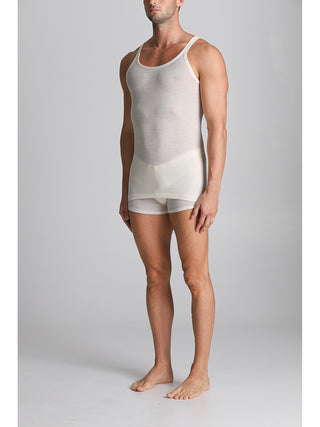 Canotta spallina stretta in pura lana Alpina