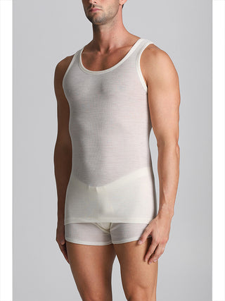 Canotta spallina larga in pura lana Alpina