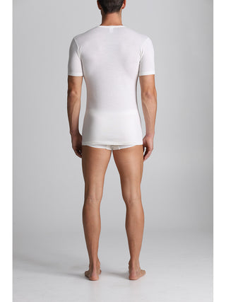 Maglietta mezza manica in lana e cotone Alpina