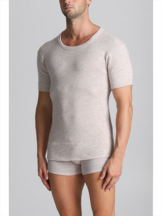 Maglietta mezza manica in misto lana Alpina