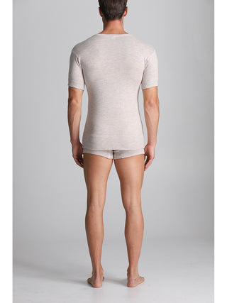 Maglietta mezza manica in misto lana Alpina