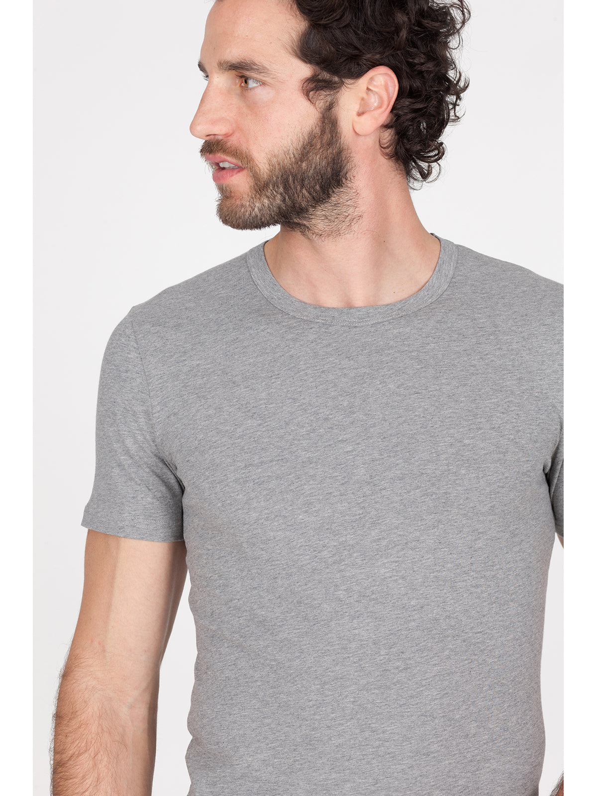 T-shirt girocollo in pratico jersey elasticizzato Grigio Alpina