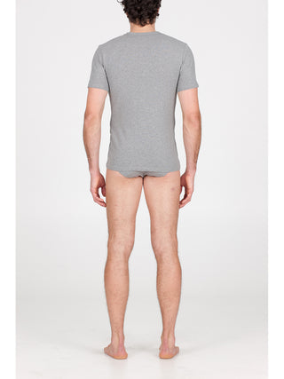 T-shirt girocollo in pratico jersey elasticizzato Grigio Alpina