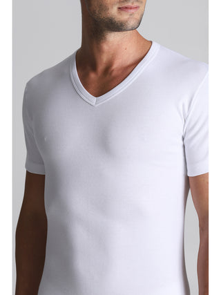 Maglietta collo v in cotone felpato Alpina