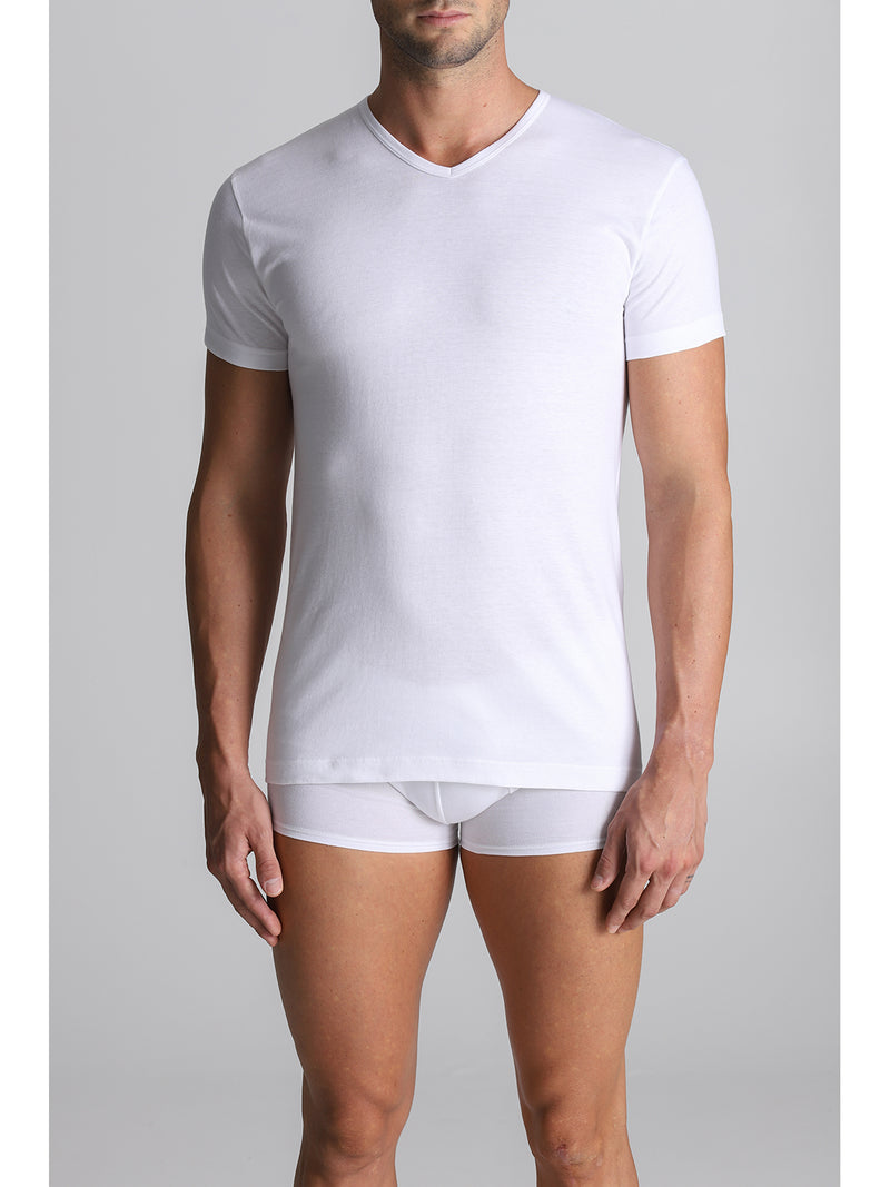 3 T-shirt uomo Fila manica corta girocollo in cotone elasticizzato con logo 3 T-shirt uomo Fila manica corta girocollo in cotone elasticizzato con logo