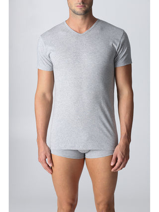 Maglietta collo v in puro cotone pettinato Alpina