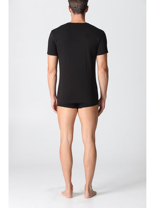 Maglietta collo v in puro cotone pettinato Alpina