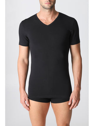 Maglietta collo v in caldo cotone elasticizzato Alpina