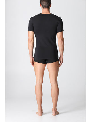 Maglietta collo v in caldo cotone elasticizzato Alpina