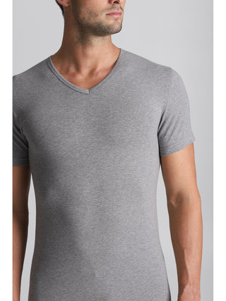 Maglietta collo v in caldo cotone elasticizzato Alpina